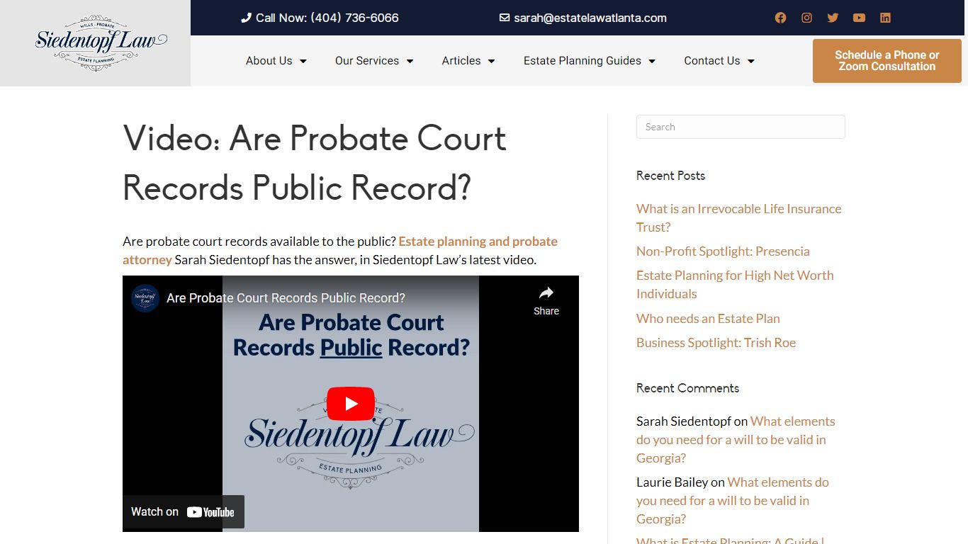 Are Probate Court Records Public Record? | Siedentopf Law